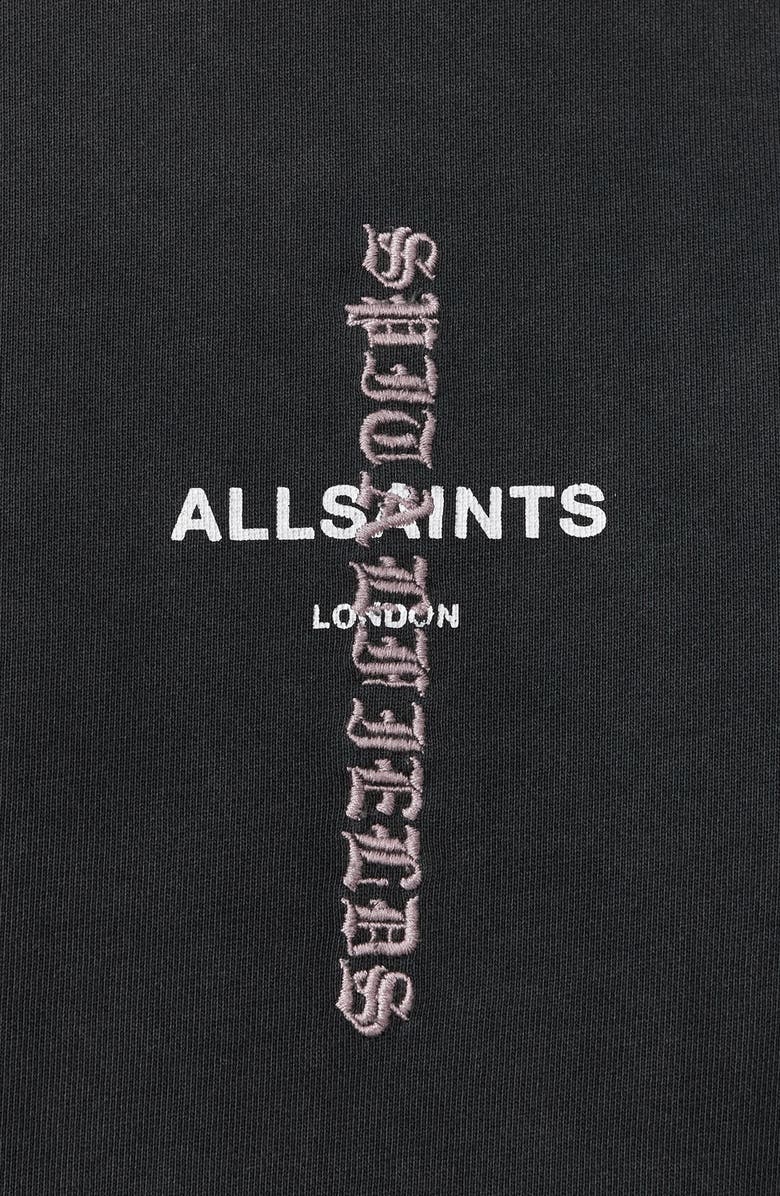 AllSaints Knox Cotton Crewneck Sweatshirt, Alternate, color, 