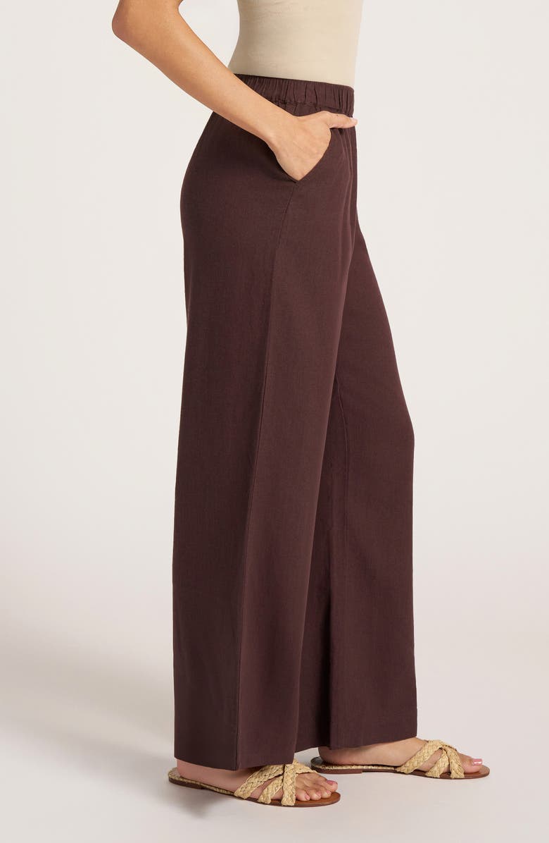 matty m. Seraphine Wide Leg Linen Blend Pants, Alternate, color,
