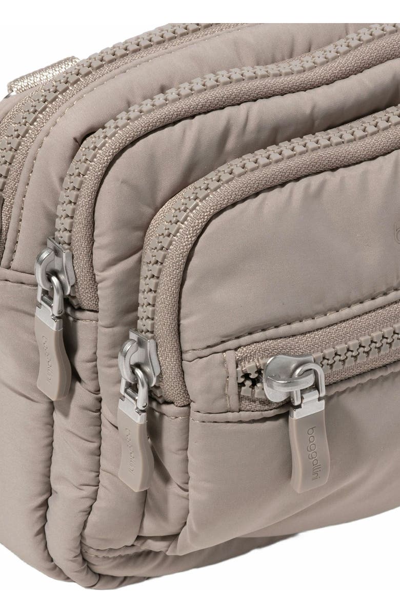 BAGGALLINI Triple Zip Bagg Small Crossbody Bag, Alternate, color, Moonrock Puff