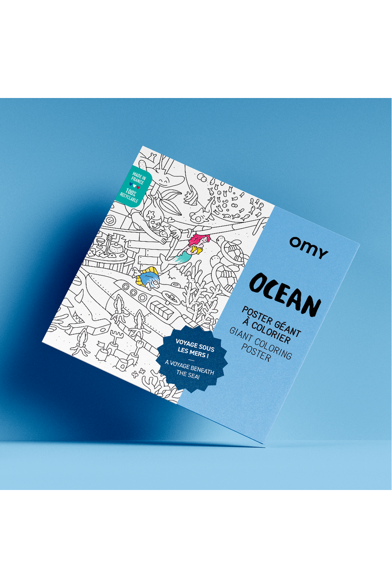 Giant coloring poster Ocean, Main, color, Blue