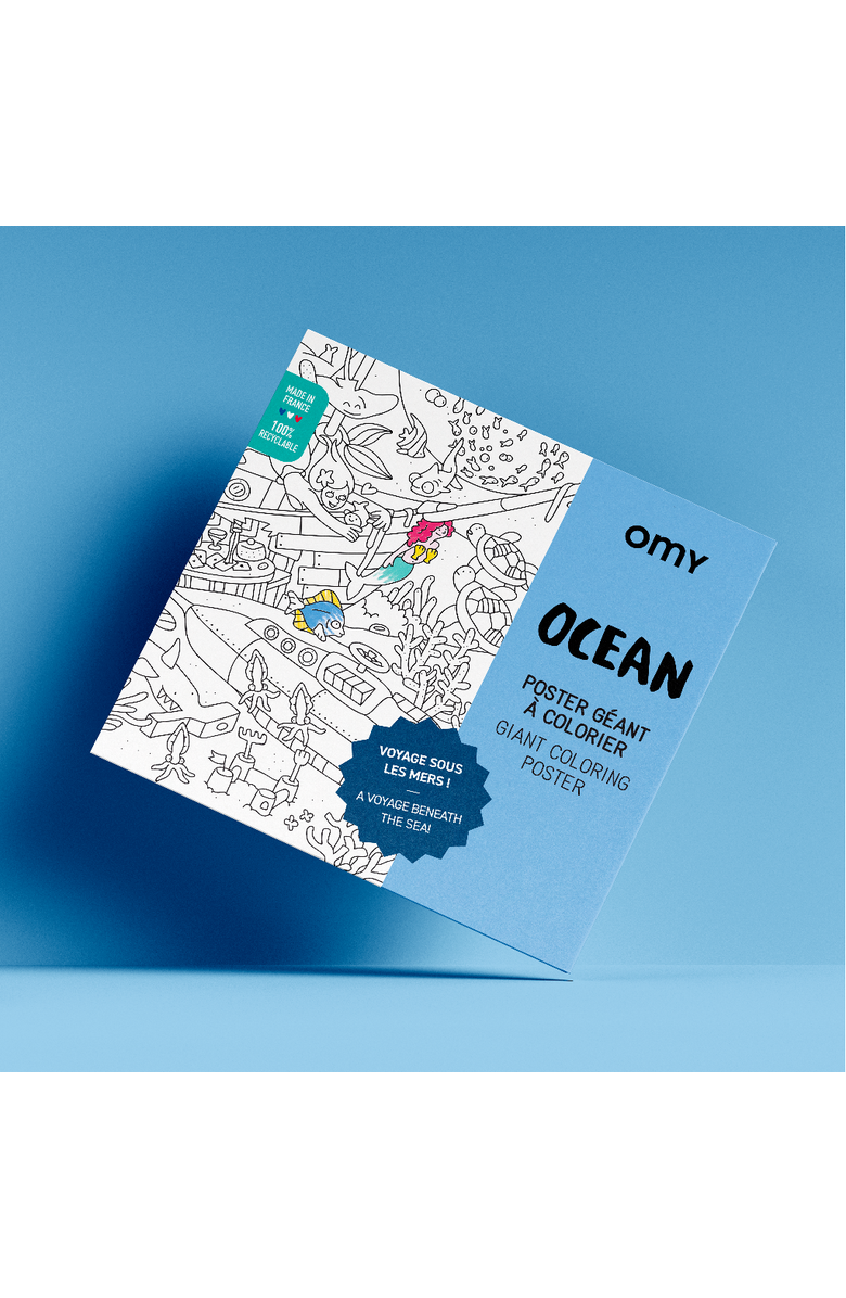 OMY Giant coloring poster Ocean, Main, color, Blue