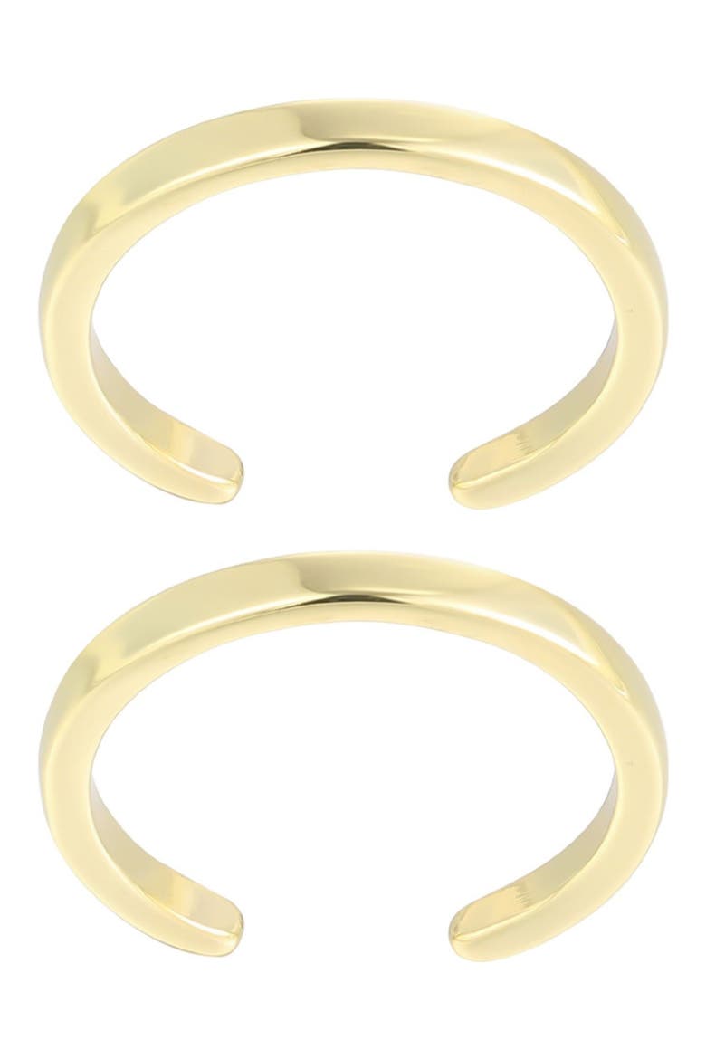 Set of 2 14K Gold Plated Adjustable Toe Rings, Main, color, GOLD