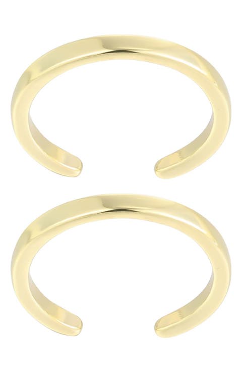 Set of 2 14K Gold Plated Adjustable Toe Rings