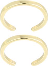 Adornia Set of 2 14K Gold Plated Adjustable Toe Rings