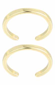 Set of 2 14K Gold Plated Adjustable Toe Rings