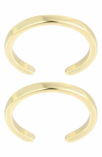 Set of 2 14K Gold Plated Adjustable Toe Rings