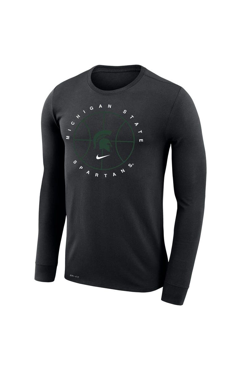 Nike Men's Nike Black Michigan State Spartans Basketball Icon Legend Performance Long Sleeve T-Shirt, Alternate, color,