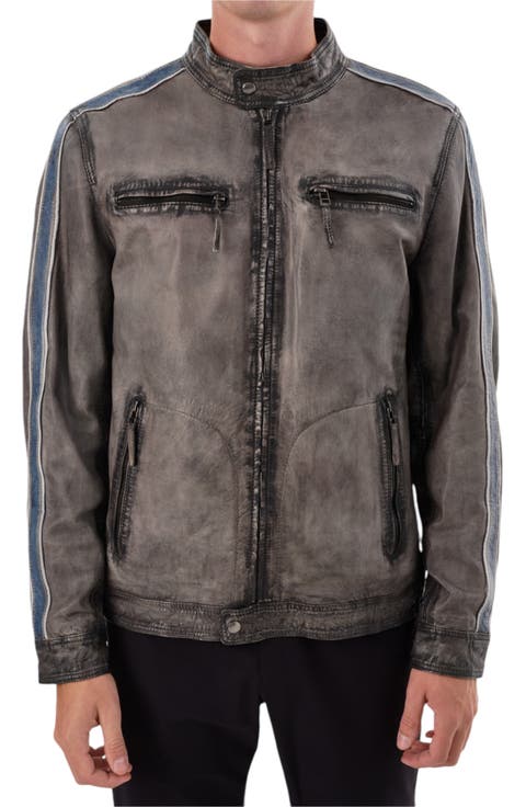 Lambskin Leather Moto Jacket
