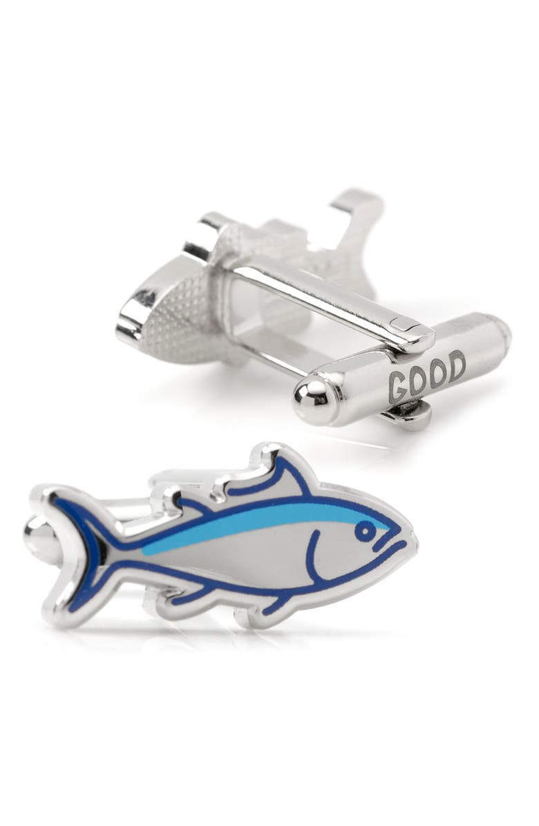 Cufflinks, Inc. Good Catch Cufflinks, Alternate, color, Silver