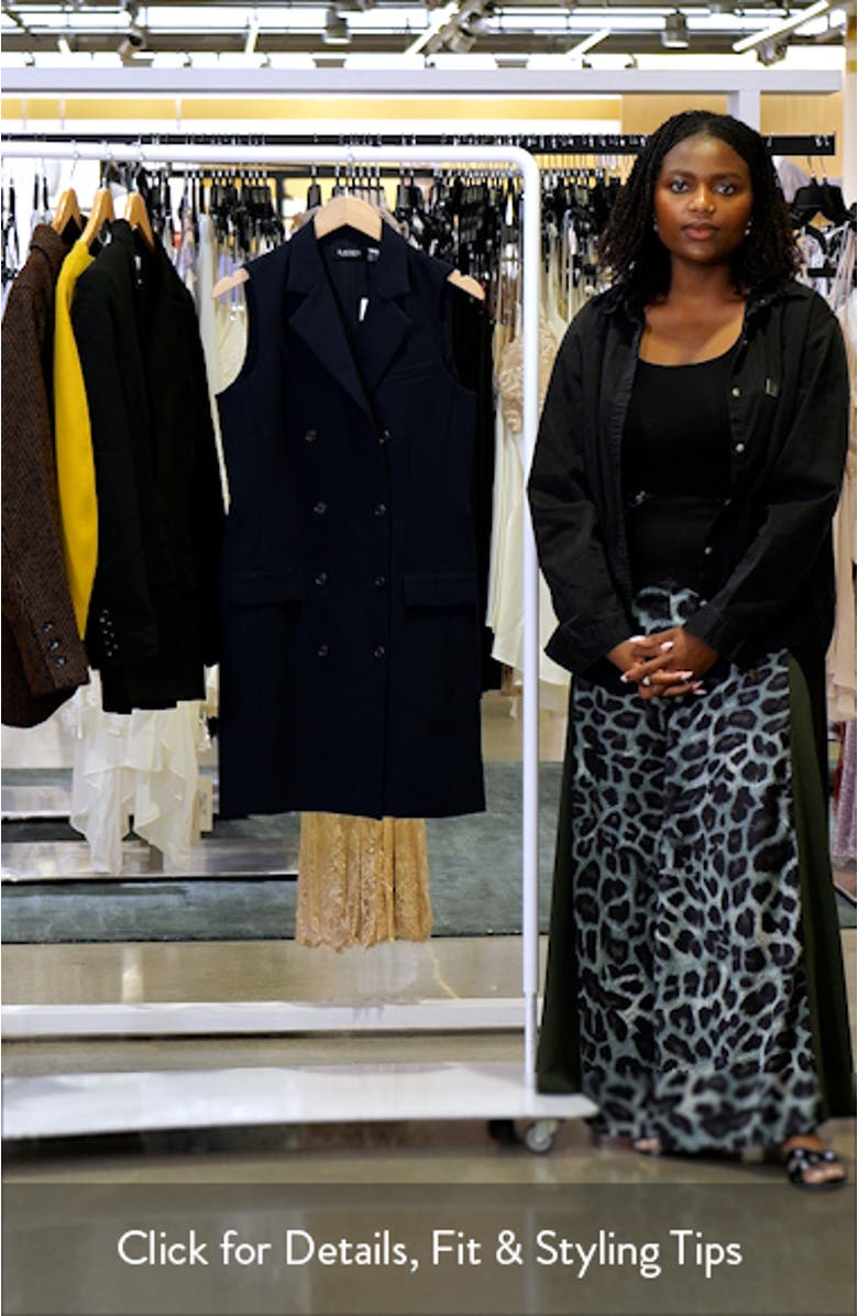 Sleeveless Crepe Double Breasted Dress, sales video thumbnail