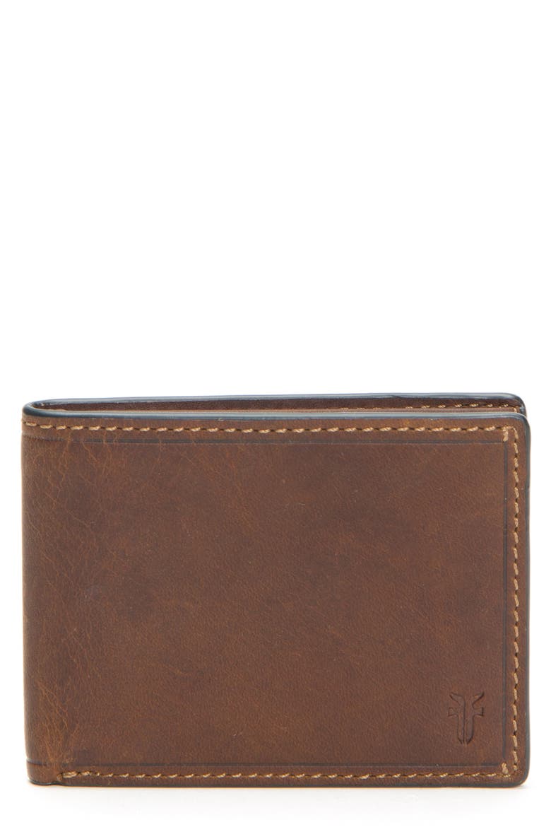 Logan Leather Wallet, Main, color, DARK BROWN