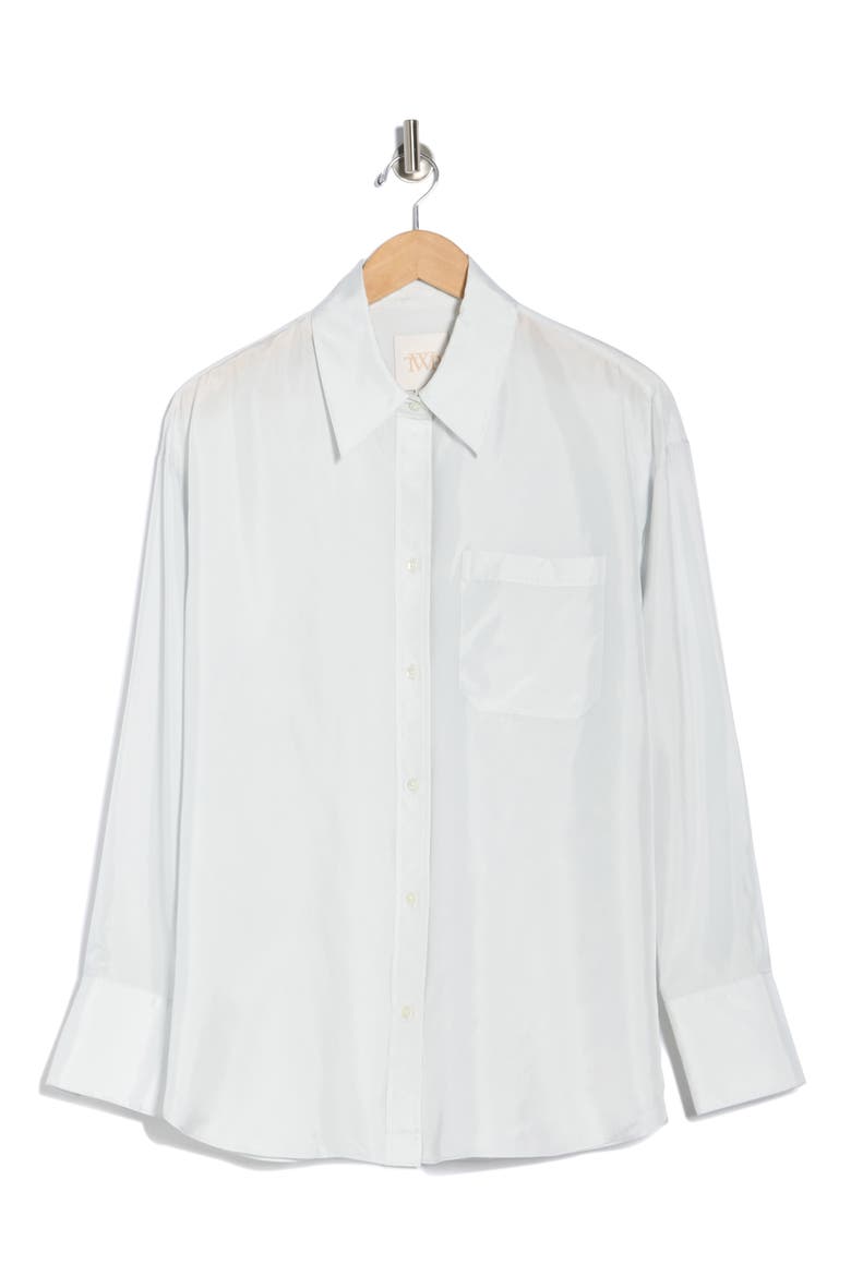 Big Joe Silk Button-Up Shirt, Alternate, color, ANCIENT WATER
