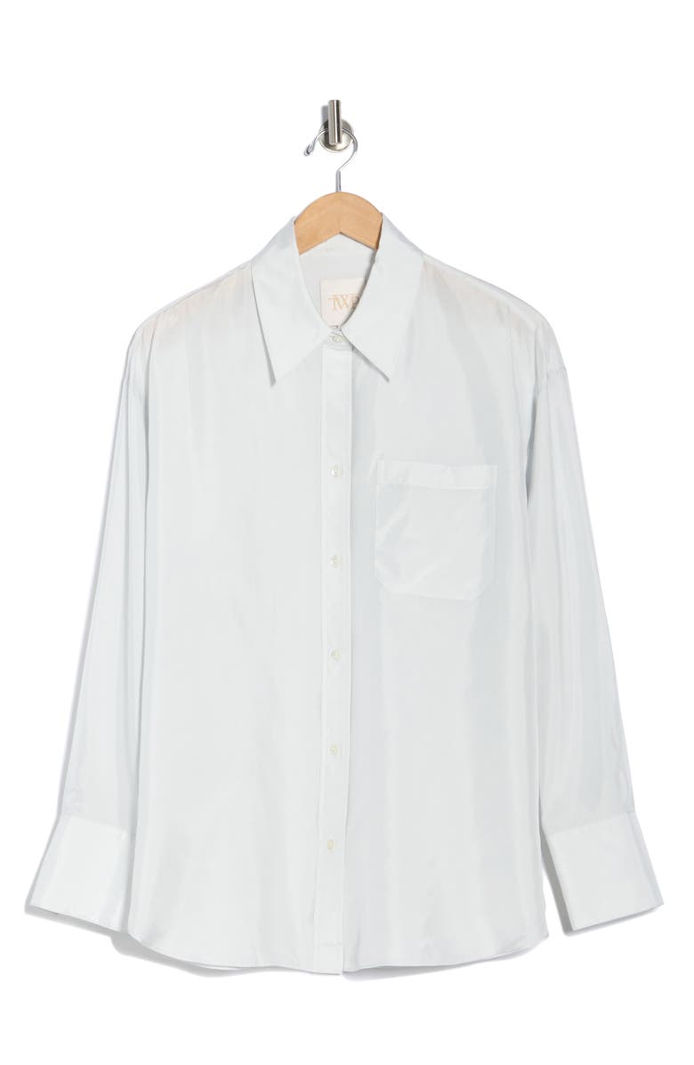TWP Big Joe Silk Button-Up Shirt, Main, color, Ancient Water