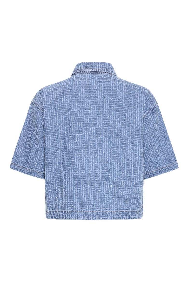 Isalia Broken Denim Shirt, Alternate, color, MEDIUM BLUE BROKEN DENIM