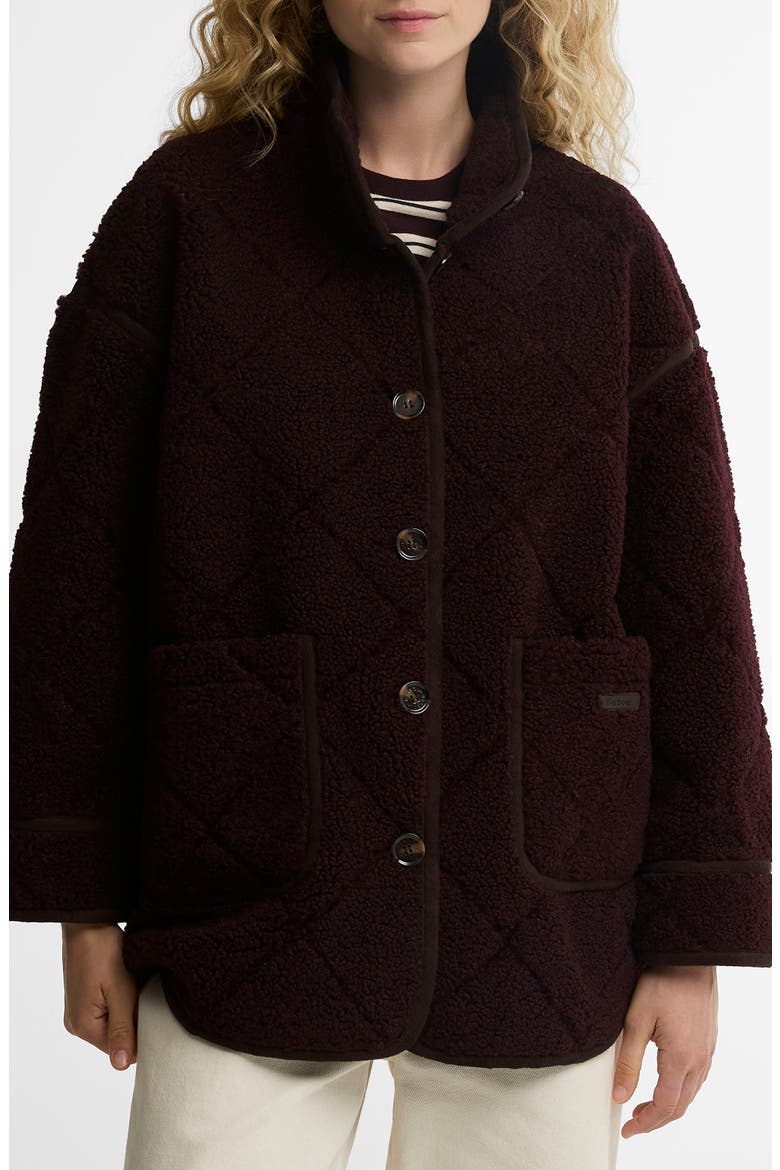 Maplewood Quilted Fleece Jacket, Main, color, FIG/ GANACHE