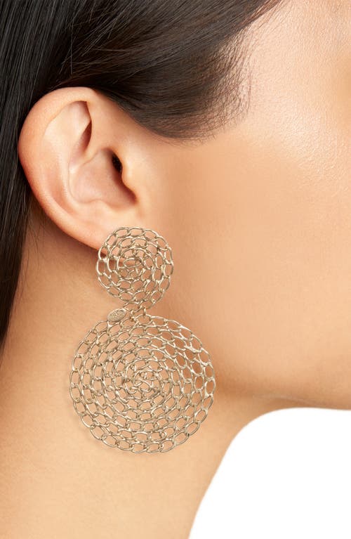 Gas Bijoux Onde Gourmette Lace Circle Earrings In Gold