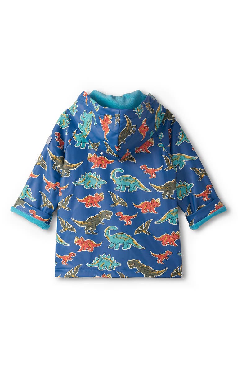 Hatley Dino Roar Waterproof Hooded Raincoat, Alternate, color, Star Sapphire