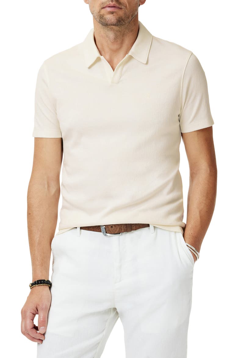 Hague Foliage Jacquard Polo, Main, color, NATURAL
