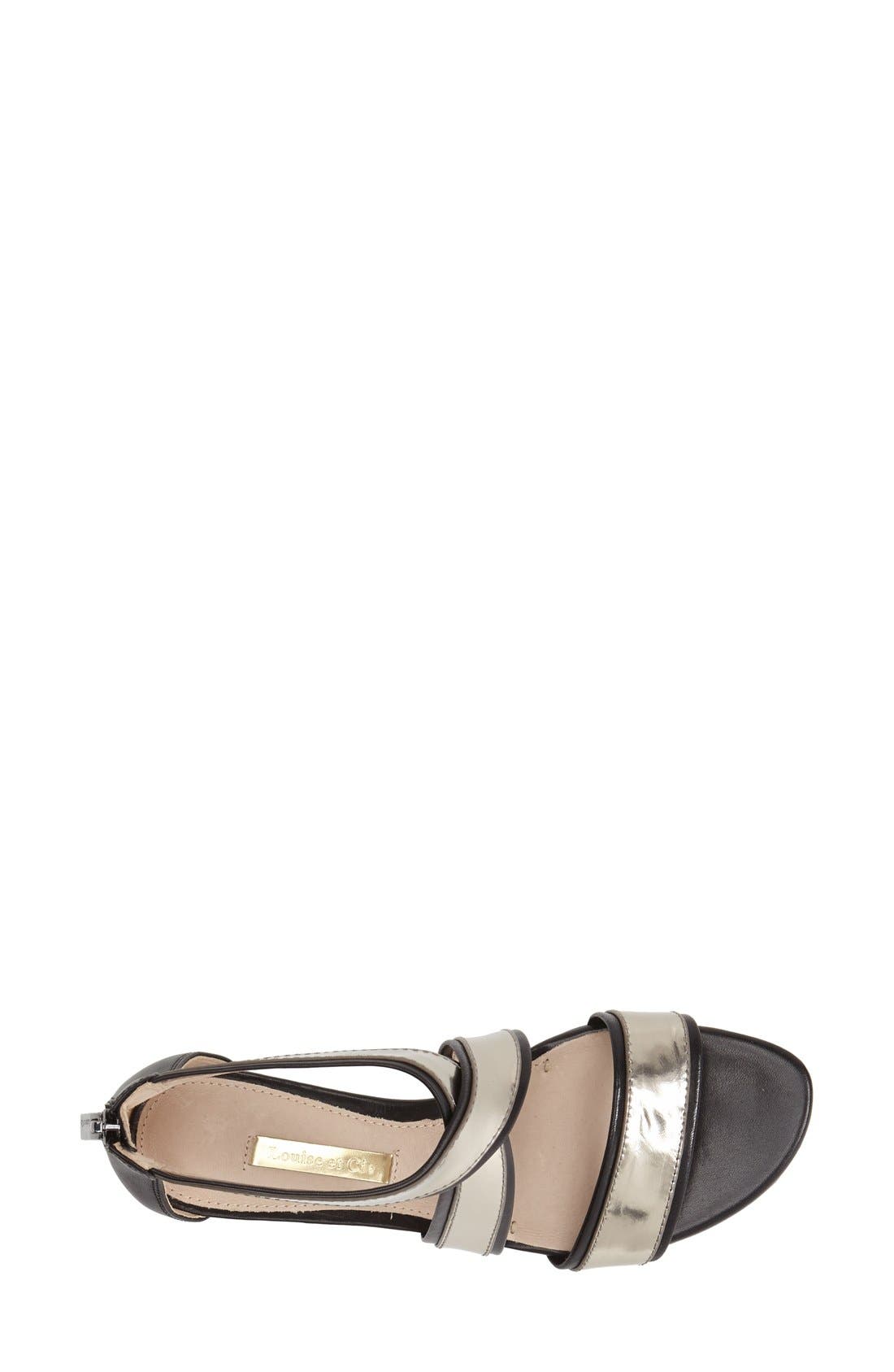 'Angola' Leather Sandal, Alternate, color, IRON/ BLACK