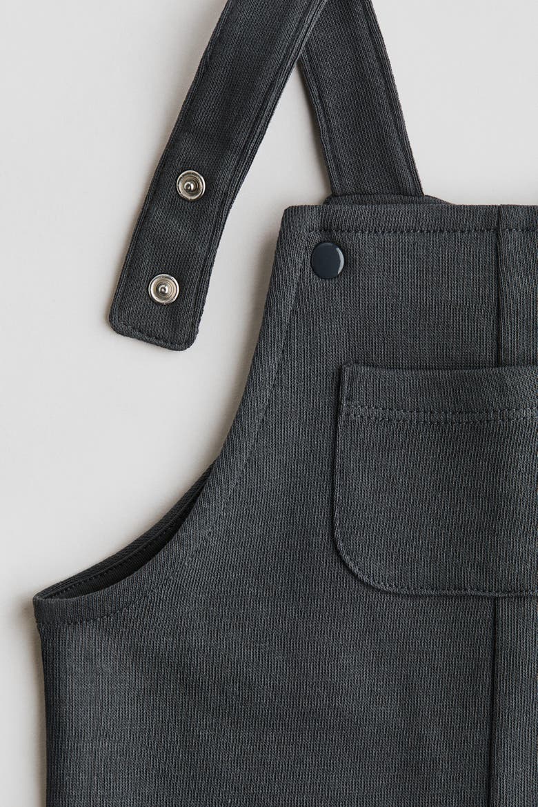 Sweatshirt Dungaree Shorts, Alternate, color, Dark gray