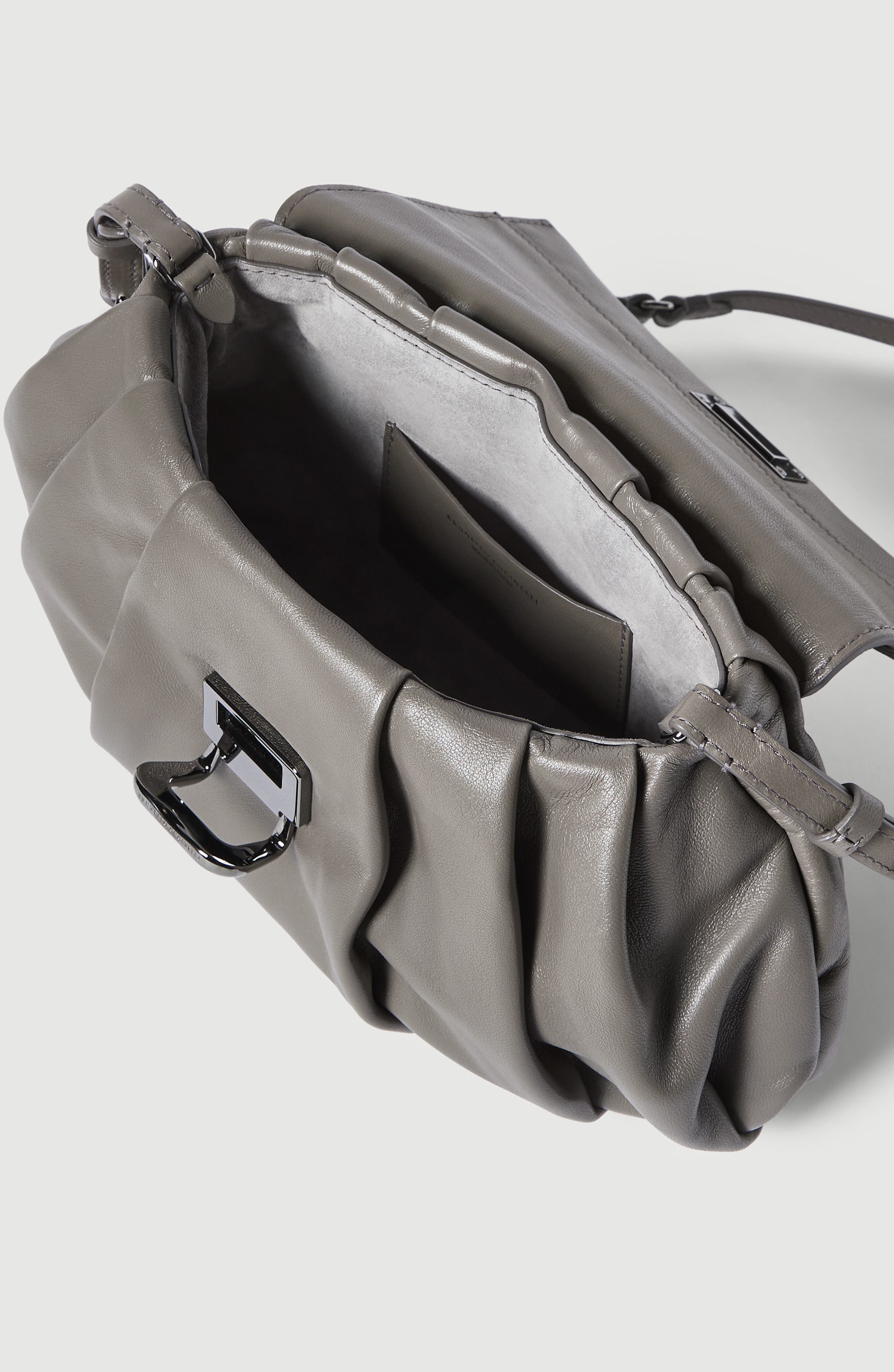 Boule bag in nappa leather, Alternate, color, Stone Grey