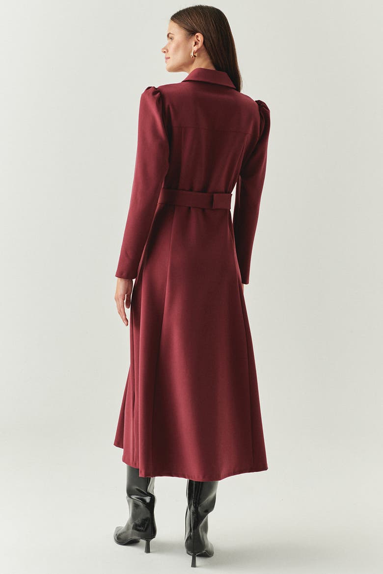 Bailee Midi Dress, Alternate, color, BURGUNDY