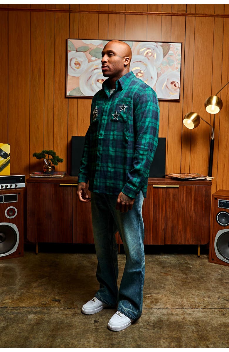 SAINT PERRY Odell Flannel Shirt, Alternate, color, Plaid