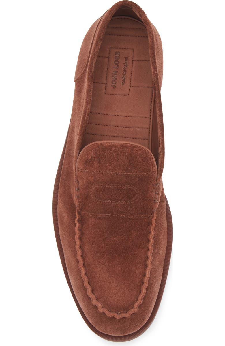 John Lobb Pace Loafer, Alternate, color, Mahogany