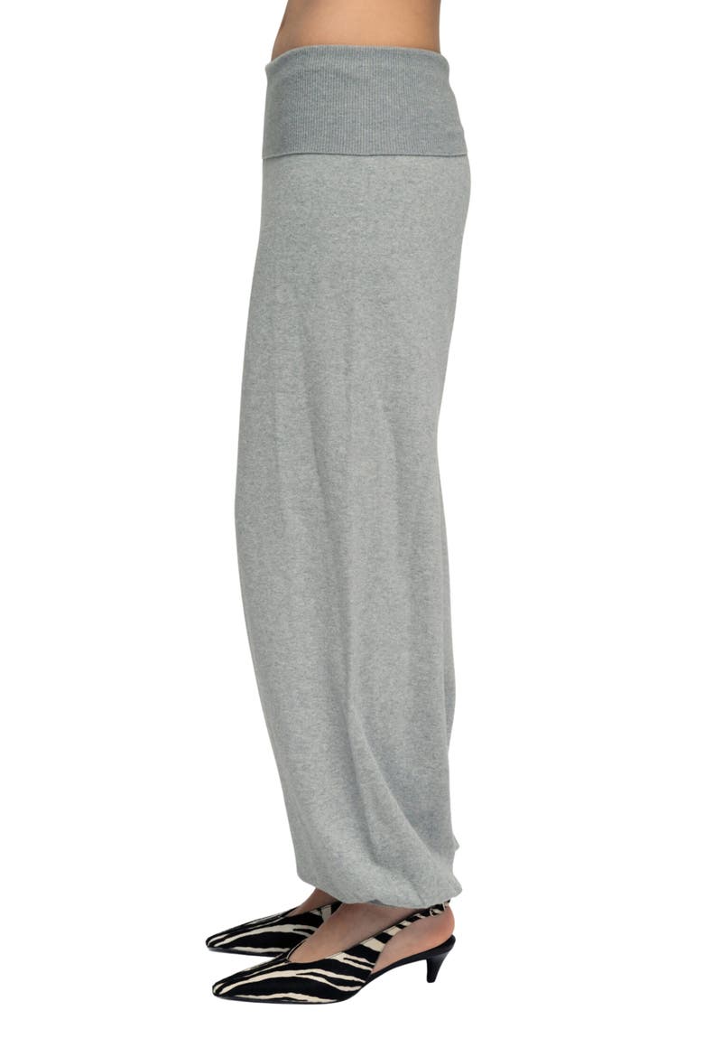 Alya Foldover Flare Pants, Alternate, color, HEATHER GRAY