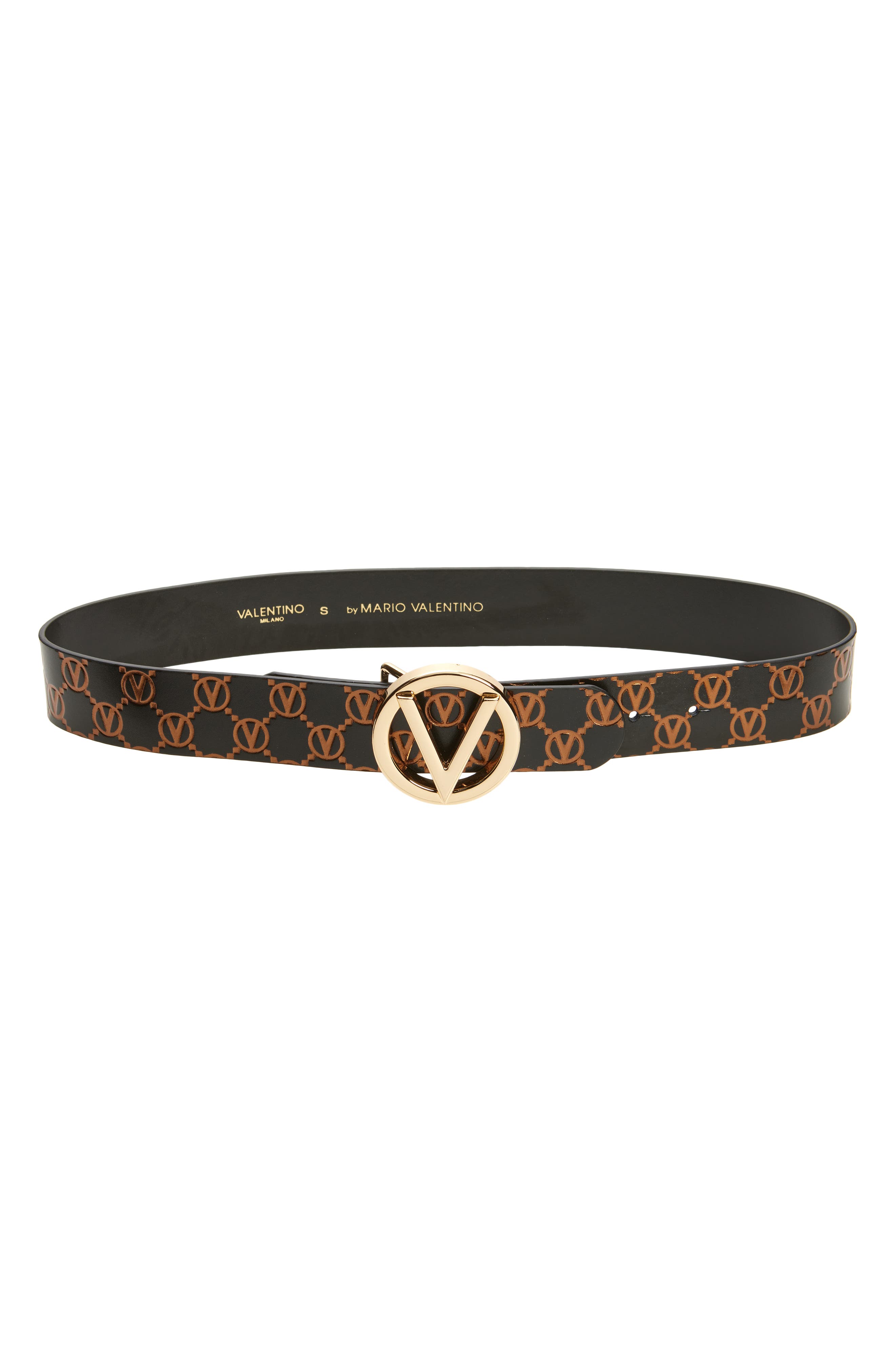 VALENTINO BY MARIO VALENTINO Giusy Monogram Logo Buckle Belt