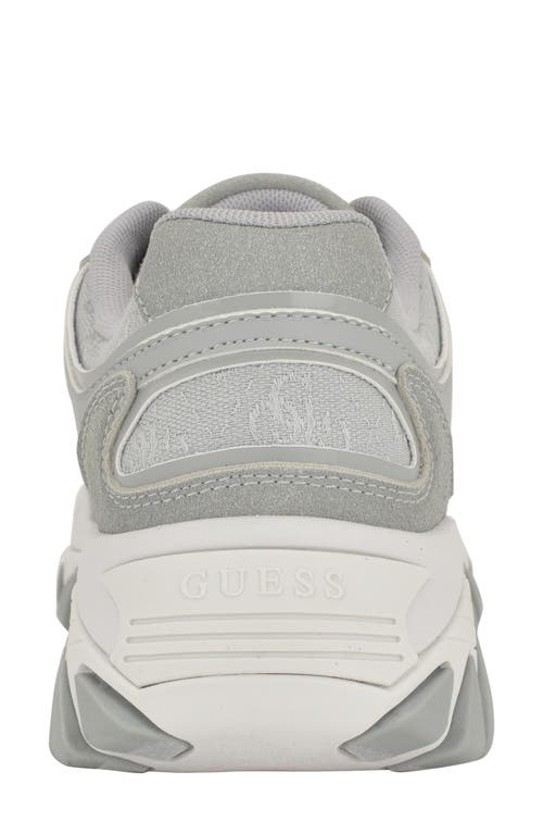 Guess Women's Norina Lace-up Cat Claw Chunky Sneakers In Light Gray