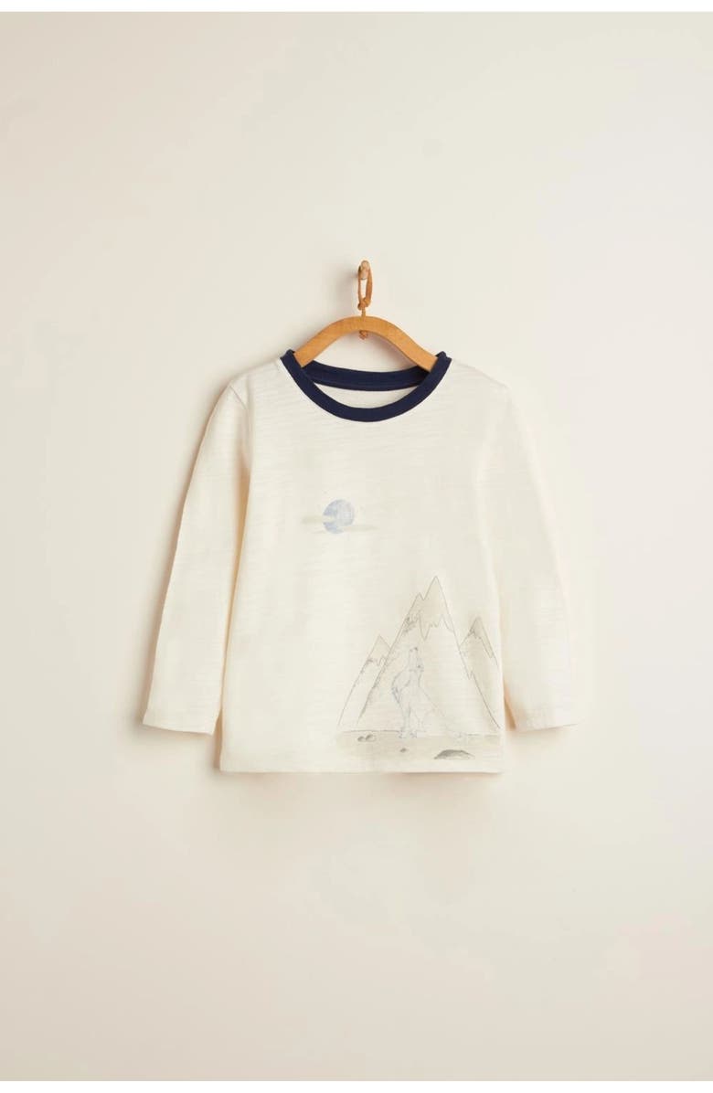 Babycottons Snow Graphic Long Sleeve Tee for Little Kid, Main, color,