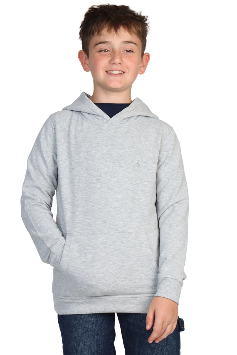 Kids' Sueded Fleece Hoodie, Main, color, LIGHT GREY HEATHER