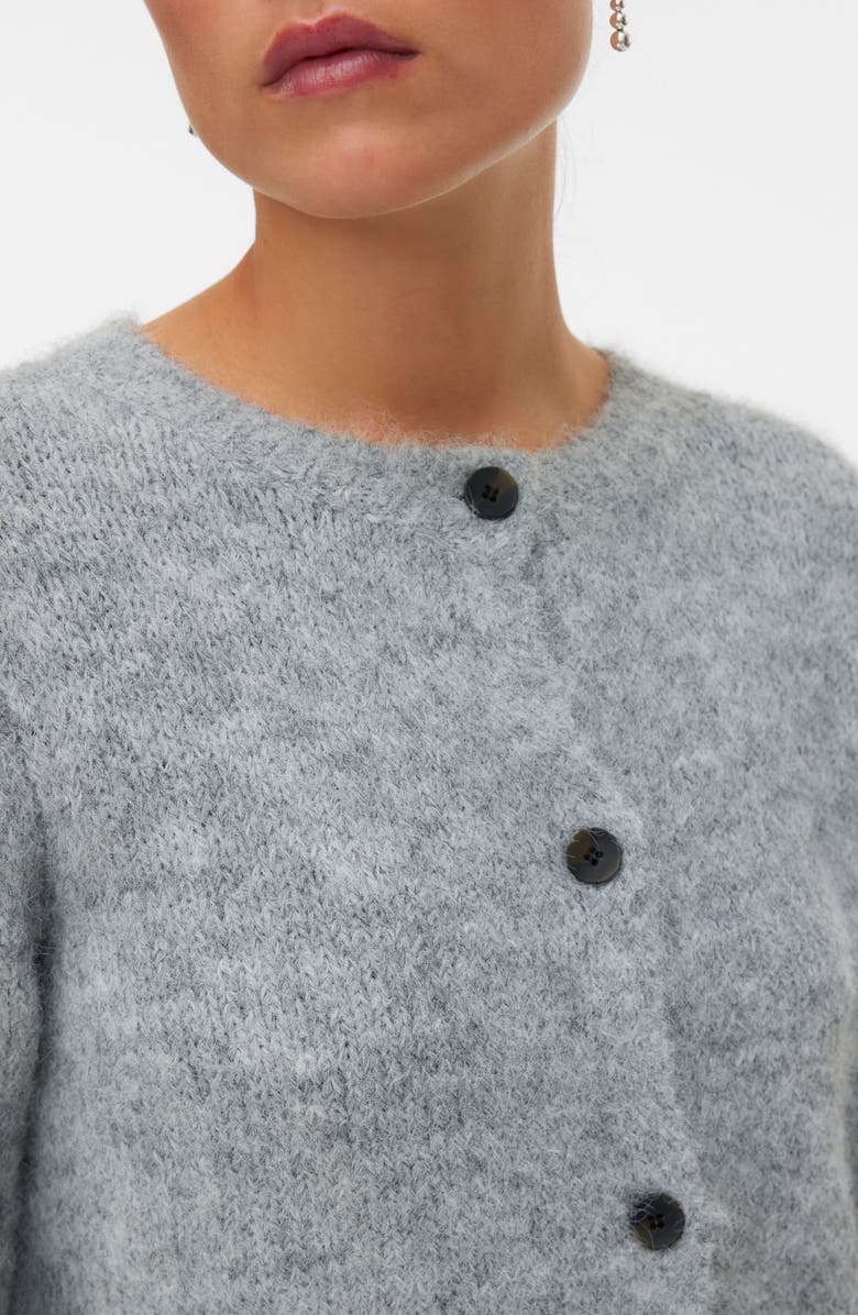 VERO MODA Novah Cardigan, Alternate, color, Medium Grey Melange