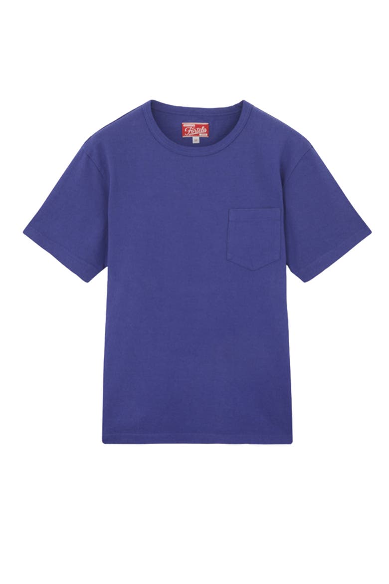 Tubejp Cotton Chest Pocket T-Shirt, Main, color, INDACO