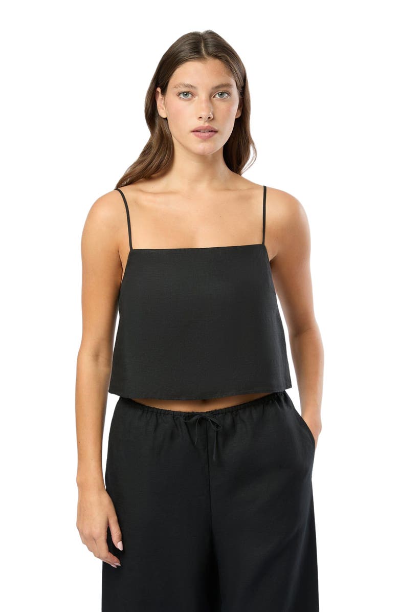 Onia Air Linen Square Neck Tank Top, Main, color,