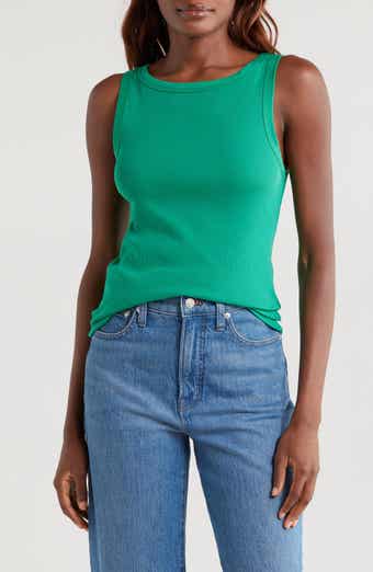 Madewell High Neck Cotton Tank