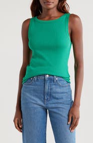 Madewell High Neck Cotton Tank
