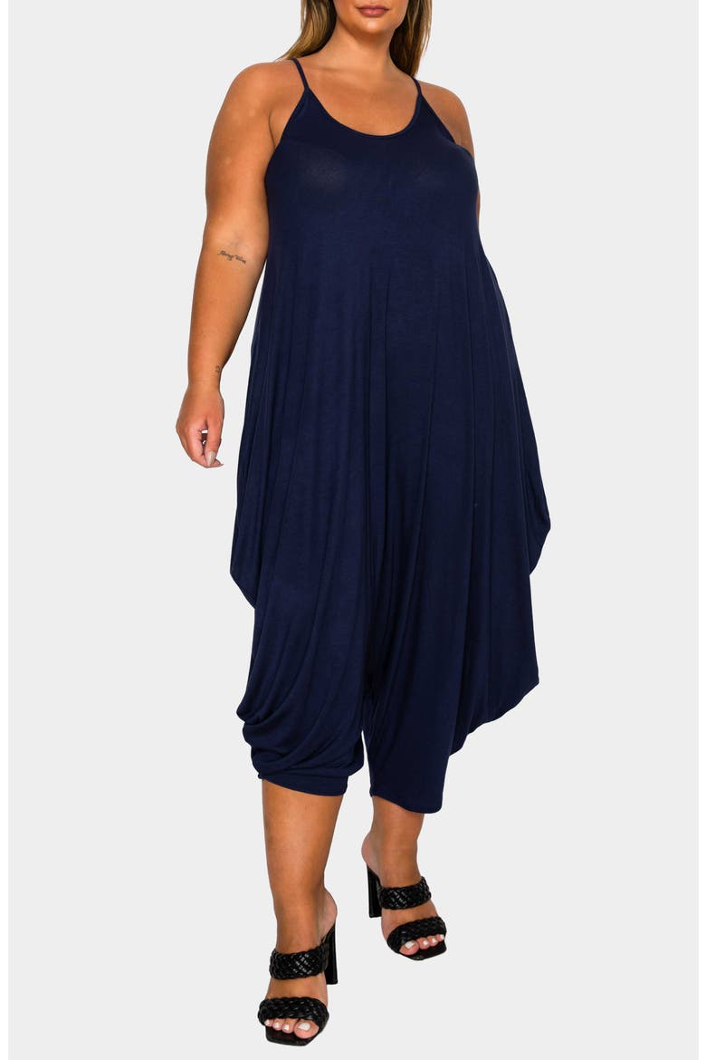 Quinn Pocket Balloon Leg Jumpsuit, Alternate, color, NAVY