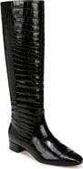 Veronica Beard Cecile Croc Embossed Knee High Boot