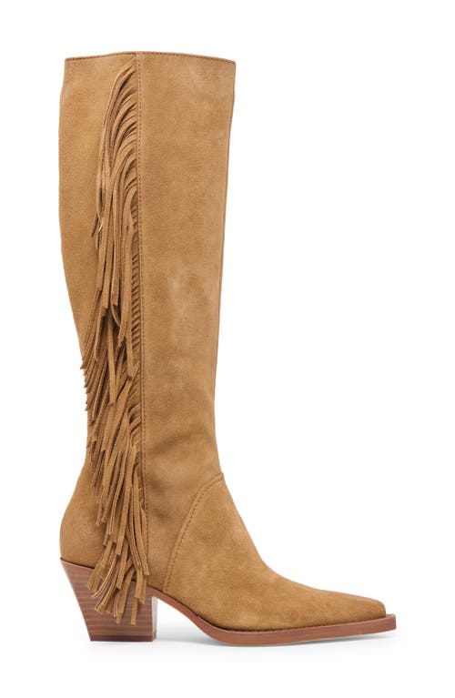 Dolce Vita Roley Fringe Western Boot In Brown