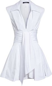 Balmain Sleeveless Cotton Mini Shirtdress