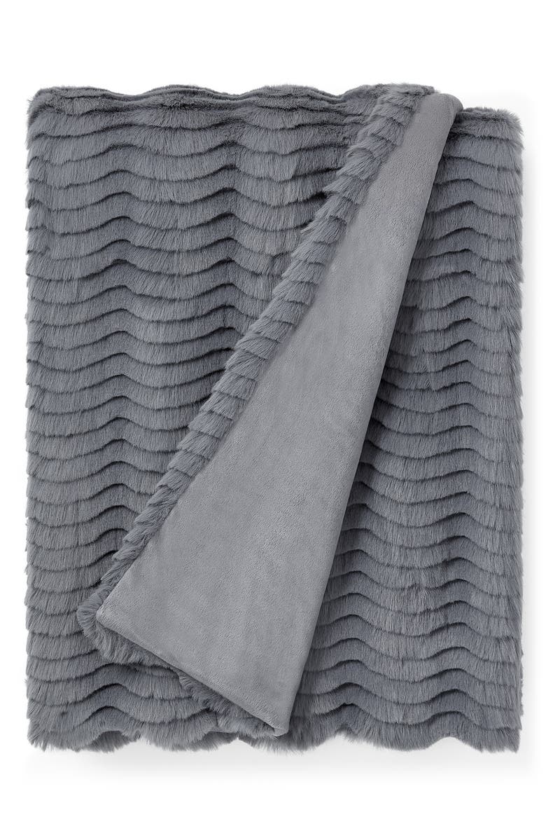 UGG<sup>®</sup> Cayden Faux Fur Throw Blanket, Main, color,