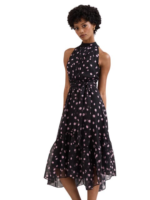 Lucinda Sleeveless Halter Midi Dress