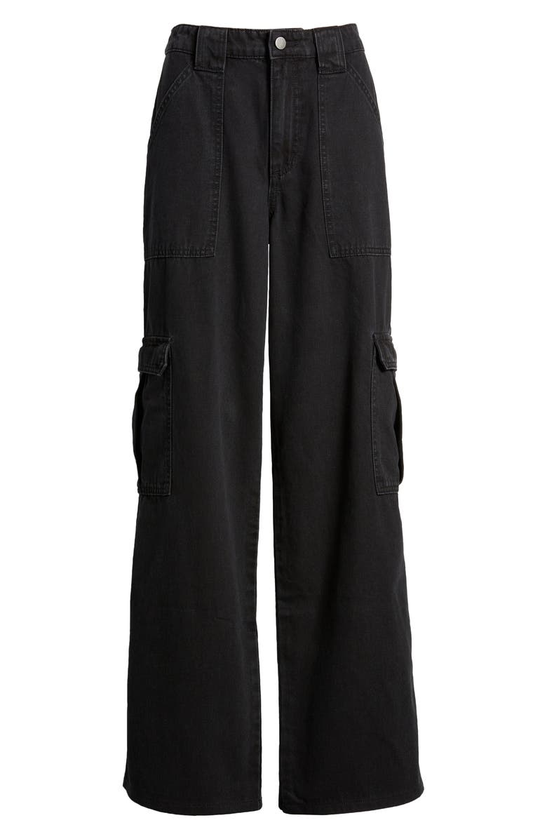 BP. Elastic Waist Wide Leg Carpenter Jeans, Alternate, color,