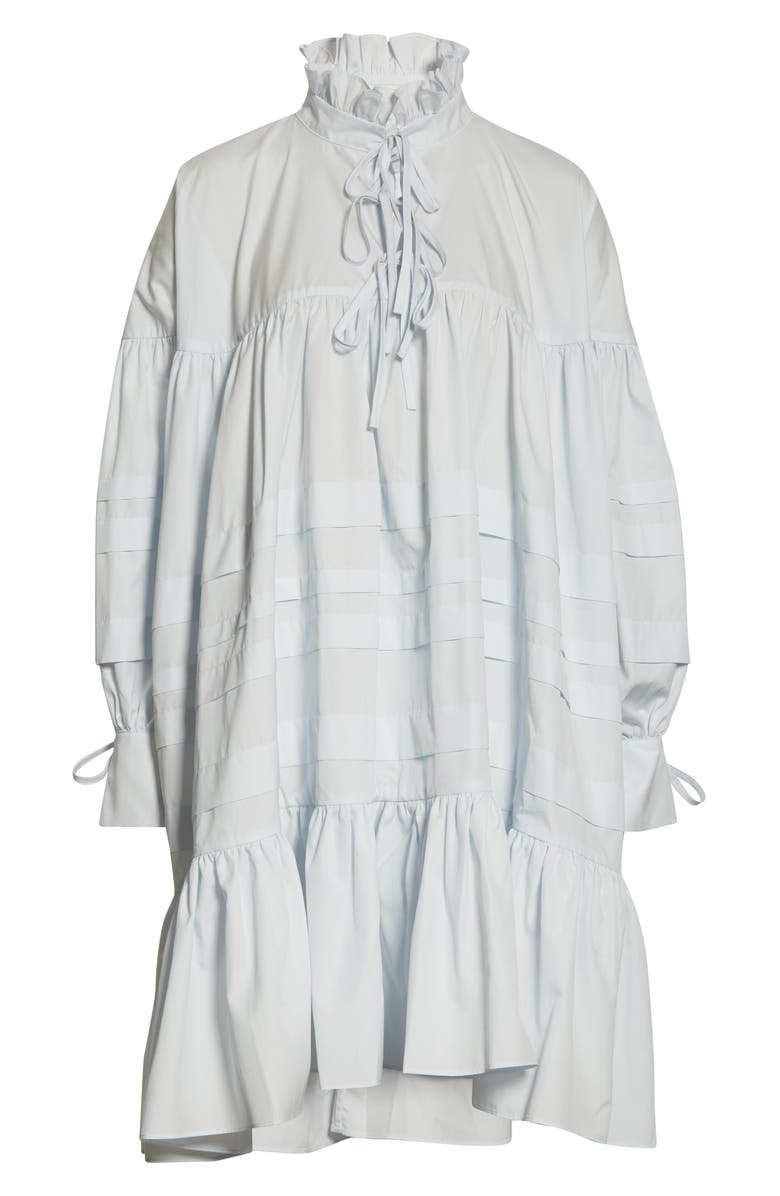 Cecilie Bahnsen Macy Pleated Long Sleeve Shirtdress, Alternate, color, 