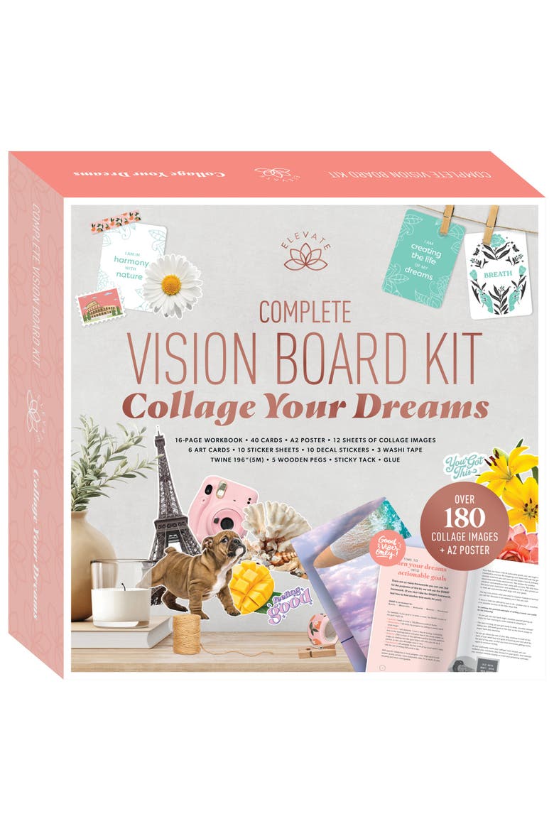 Complete Vision Board Kit, Collage Your Dreams,  Manifestation Set, Main, color, Multicolored