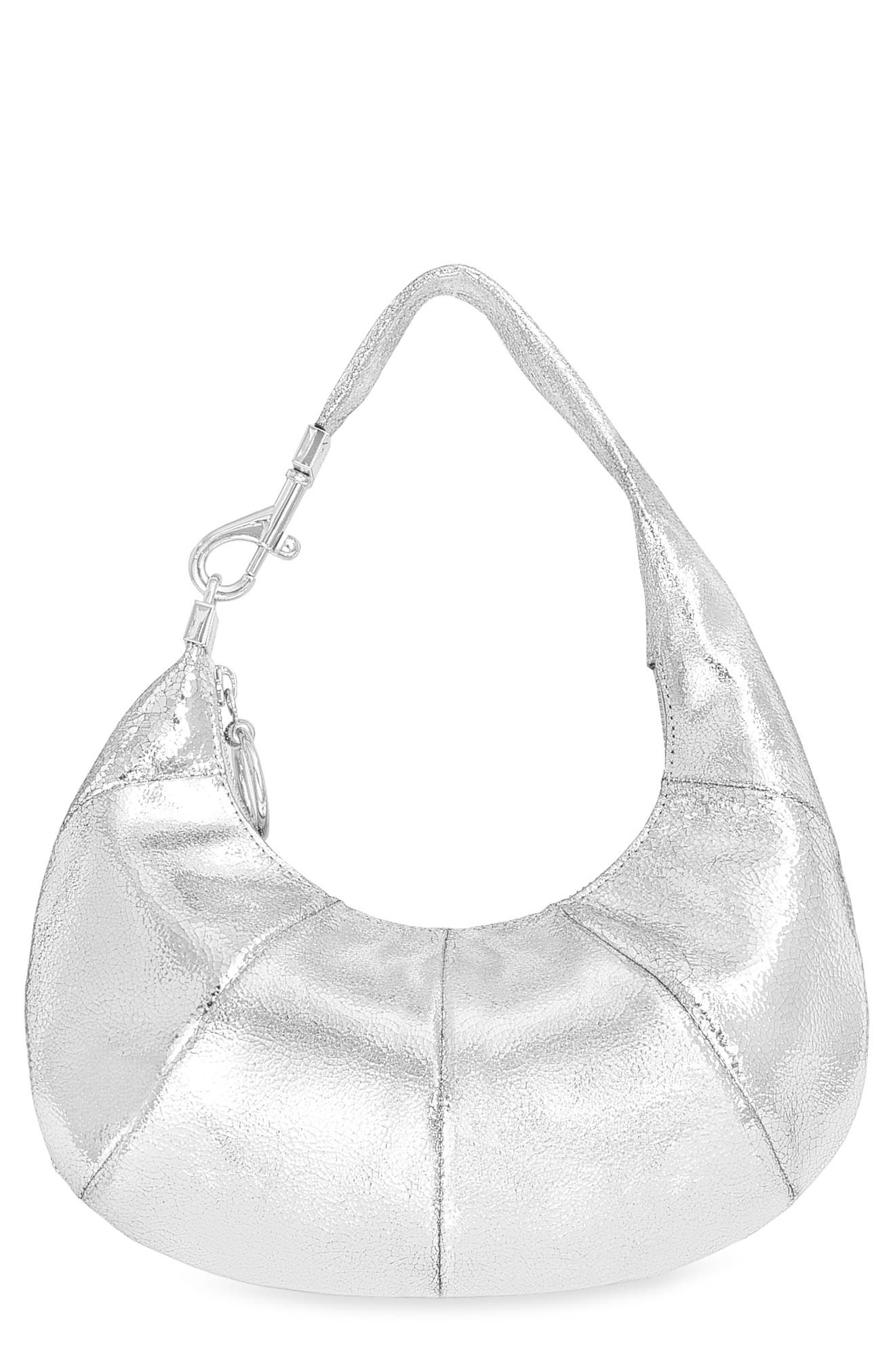 Rebecca Minkoff Mini Croissant Metallic Leather Hobo Bag (Women ...