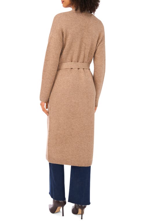 Halogen ® Tie Waist Longline Cardigan In Brown
