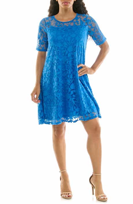 Nina Leonard Burnout Trapeze Dress